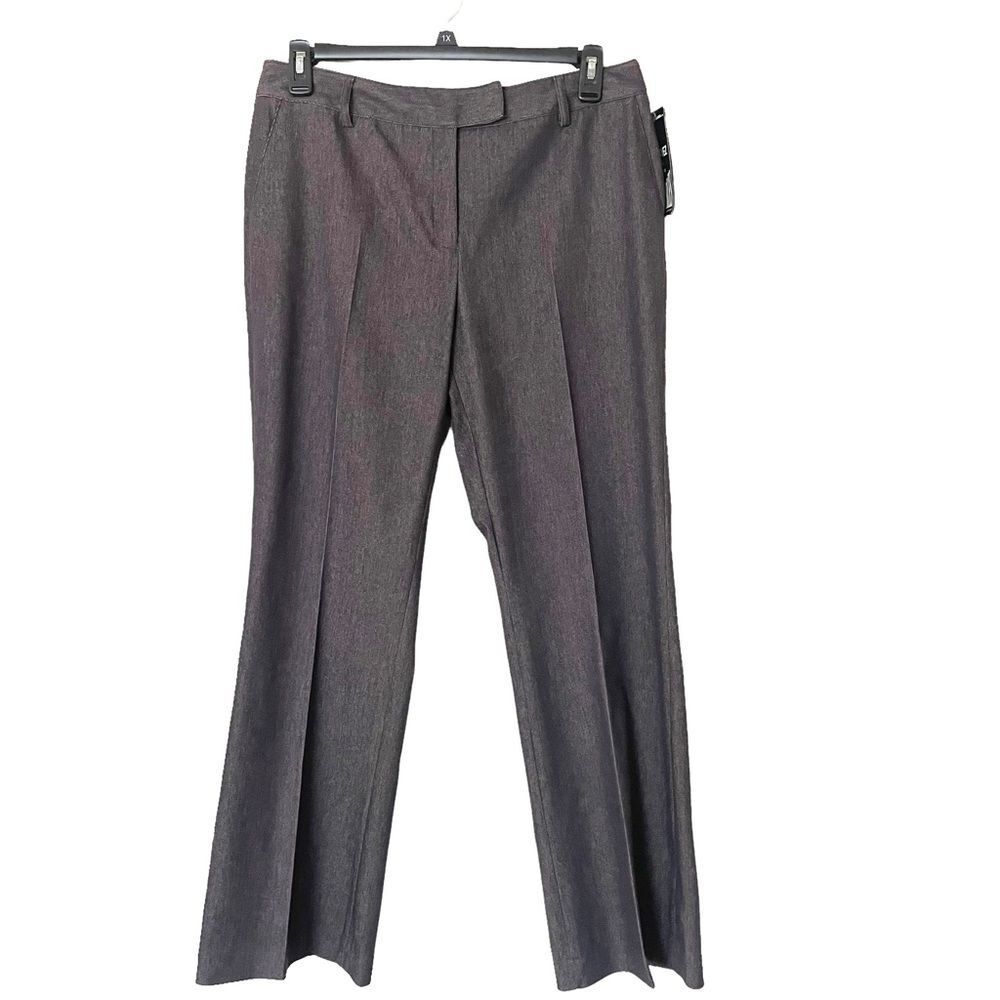 Nygard Collection Stretch Denim Sand Trousers High Rise Wide Leg Size 12 NWT!